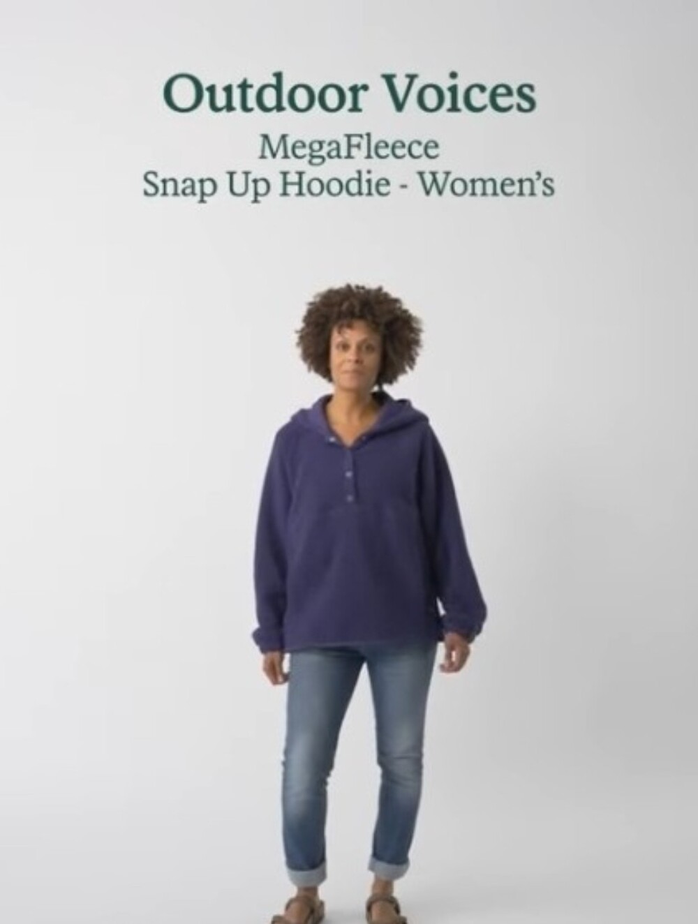 Outdoor Voices MegaFleece Snap Up Hoodie - Women's in Concord Purple Size Small